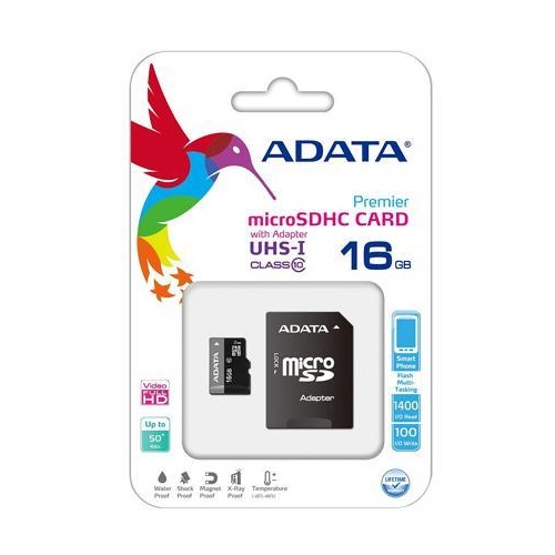 Adata 16GB UHS-1 Class 10 Micro SD Memory Card With Adapter