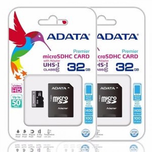 Adata 32GB Micro SD Class-10 (SDHC-UHX-I) Memory Card With Adapter