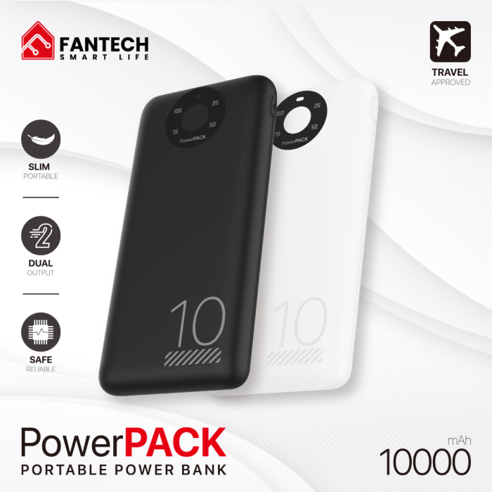 FANTECH S1 10000 mAh Portable Slim Mini Power Bank