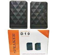 D10 Original 3D Sound Multimedia Speaker Mini USB 2.0 - Black
