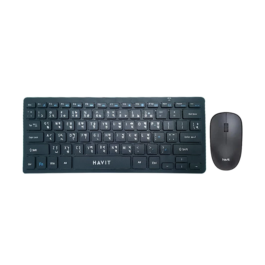 Havit KB255GCM Black Wireless Keyboard & Mouse Combo With Bangla