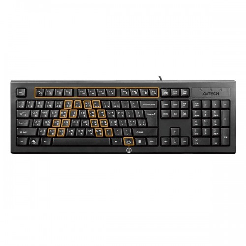 A4Tech KRS-85 Black Wired Multimedia Keyboard with Bangla