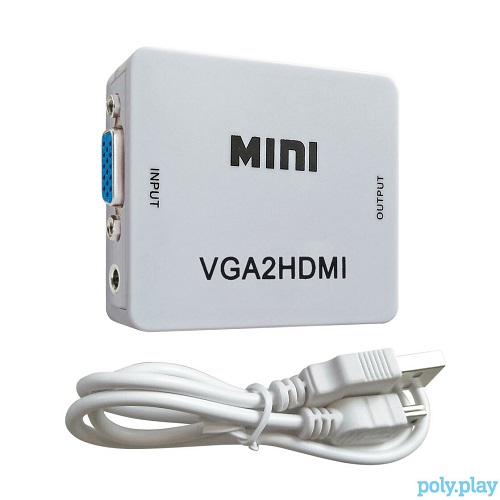 Mini VGA to HDMI Converter 1080P VGA2HDMI Adapter